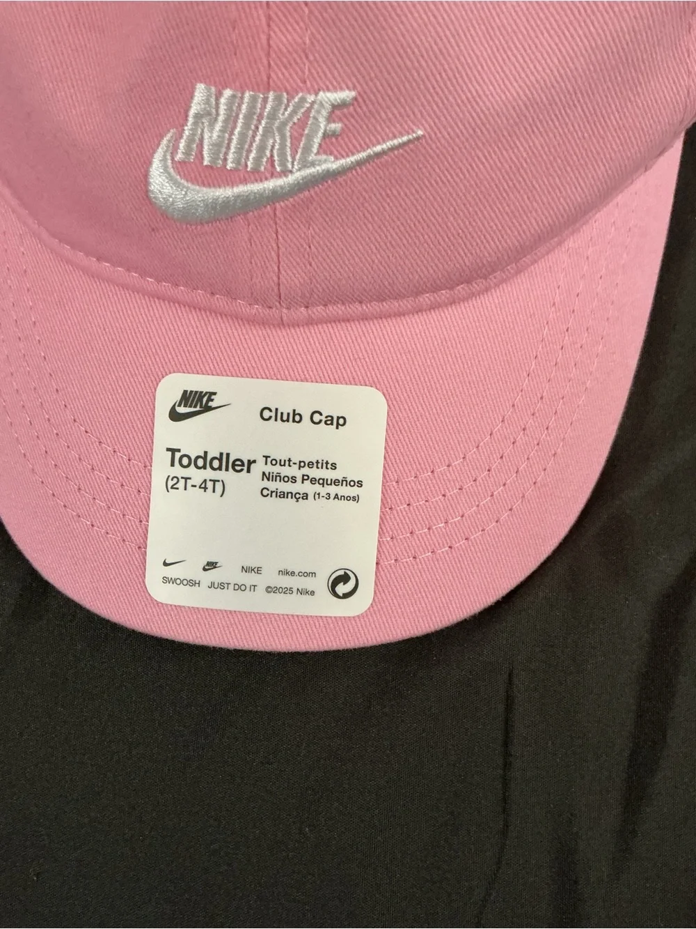 Nike Pink Toddler Club Cap with White Swoosh